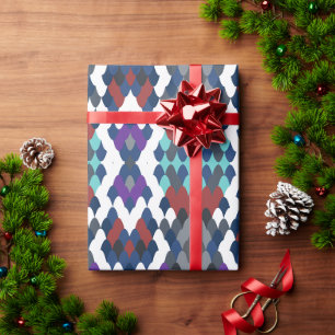 Schattig gekleurd vis korst patroon cadeaupapier