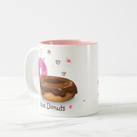 Schattig gekleurde donuts Koffie Mok (Voorkant links)