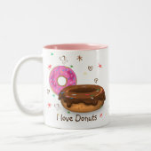 Schattig gekleurde donuts Koffie Mok (Links)