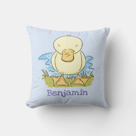 Schattig gele baby eendencartoon kussen