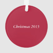 Schattig gele lab met Santa Hat Ornament (achterkant)