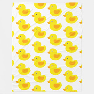 Schattig gele rubberoplaadbonken fleece deken