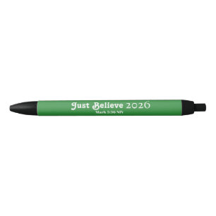 Schattig Geloof in een Groene Nieuwjaar 2026 Zwarte Inkt Pen