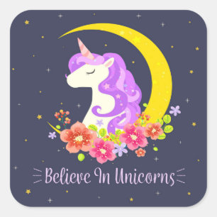 Schattig Geloof in Eenhoorns Sticker Seal