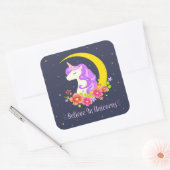 Schattig Geloof in Eenhoorns Sticker Seal (Envelop)