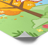 Schattig Geloof in Liefde Vriendelijkheid Bomen Bl Poster (Hoek)