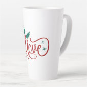 Schattig 'Geloof' Kerstmis Latte Mok (Rechterhoek)