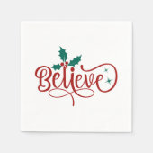 Schattig 'Geloof' Kerstmis Servet (Voorkant)
