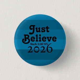 Schattig Geloof Kleuren van Blauw 2026 Ronde Button 3,2 Cm