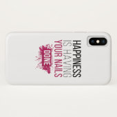 Schattig geluk is je nagels laten doen Case-Mate iPhone case (Achterkant (horizontaal))