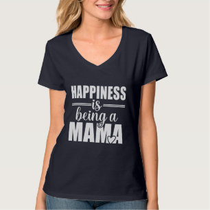 Schattig geluk Mama woordkunst T-shirt