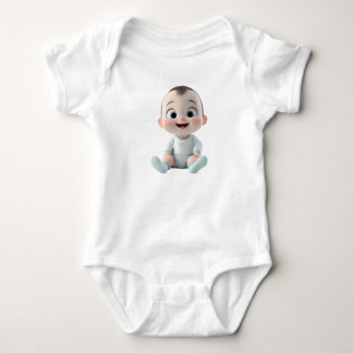 Schattig gelukkig baby cartoon karakter romper