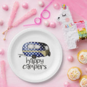 schattig gelukkig Campers woord art party Papieren Bordje (Feest)