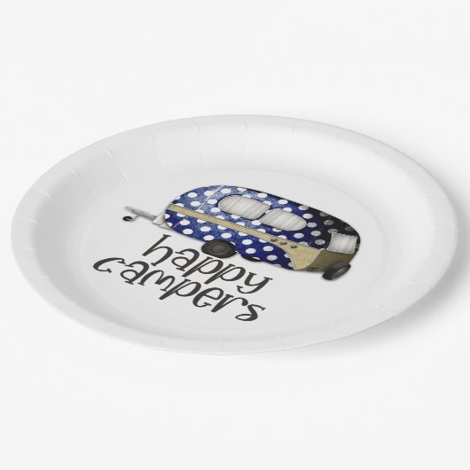 schattig gelukkig Campers woord art party Papieren Bordje (Gekanteld)