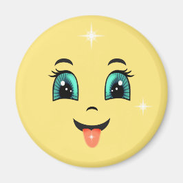 Schattig Gelukkig Gezicht Emoji Magneet