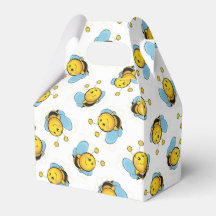 Schattig gelukkig hommel patroon wit