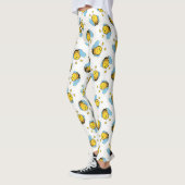 Schattig gelukkig hommel patroon wit leggings (Links)
