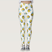 Schattig gelukkig hommel patroon wit leggings (Voorkant)