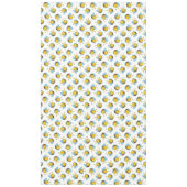 Schattig gelukkig hommel patroon wit tafelkleed (Voorkant)