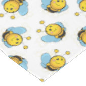 Schattig gelukkig hommel patroon wit tafelkleed (Gekanteld)
