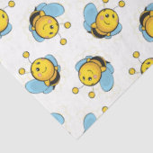 Schattig gelukkig hommel patroon wit tissuepapier (Detail)