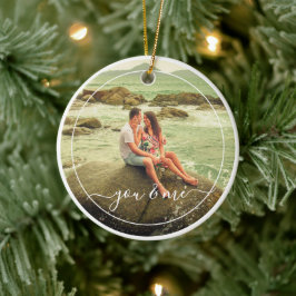 Schattig Gelukkig Jij En Ik In Love Klasse Elegant Keramisch Ornament