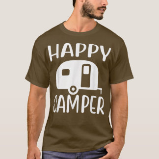 Schattig Gelukkig Kamperen Kampeerder Buiten Kampe T-shirt