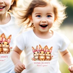 Schattig gelukkig konijntje waterverf Pasen Kinder Shirts