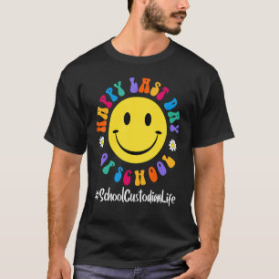 Schattig Gelukkig Laatste Dag van School Bewaarder T-shirt