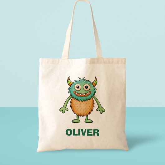 Schattig Gelukkig Monster Tote Bag