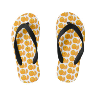 Schattig gelukkig oranje citrusfruit cartoon kinder teenslippers