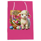 Schattig gelukkig Pasen lam Medium Cadeauzakje (Voorkant)