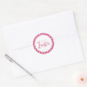 Schattig Gelukkig Pasen Ronde Sticker (Envelop)