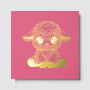Schattig Gelukkig Schaap met Grote Ogen Kawaii Boe Gastenboek