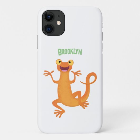 Schattig gelukkig sinaasappel dansen salamander Case-Mate iPhone case (Achterkant)