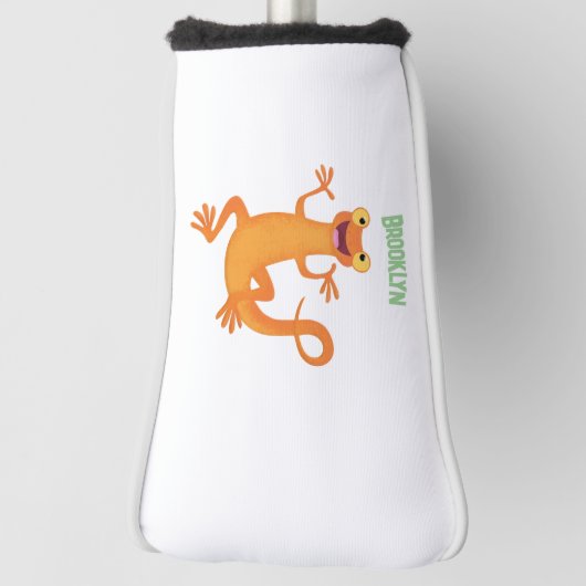 Schattig gelukkig sinaasappel dansen salamander golfheadcover (Draai 90)
