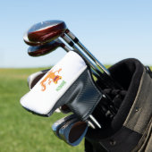 Schattig gelukkig sinaasappel dansen salamander golfheadcover (Insitu)