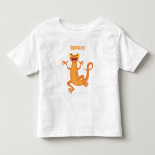 Schattig gelukkig sinaasappel dansen salamander kinder shirts