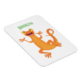 Schattig gelukkig sinaasappel dansen salamander magneet (Rechterzijde)