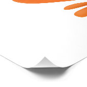 Schattig gelukkig sinaasappel dansen salamander perfect poster (Hoek)