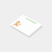 Schattig gelukkig sinaasappel dansen salamander post-it® notes (Schuin)