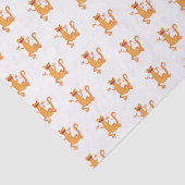 Schattig gelukkig sinaasappel dansen salamander tissuepapier (Detail)