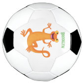 Schattig gelukkig sinaasappel dansen salamander voetbal (Gedraaid)