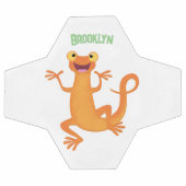 Schattig gelukkig sinaasappel dansen salamander voetbal (Enkel)