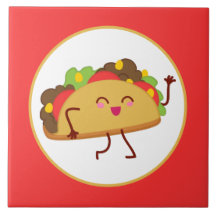 schattig gelukkig taco decor keuken