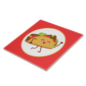 schattig gelukkig taco decor keuken tegeltje (Zijkant)