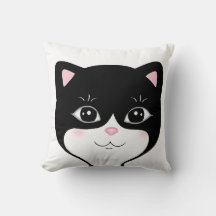 Schattig gelukkig tuxedo kattengezicht