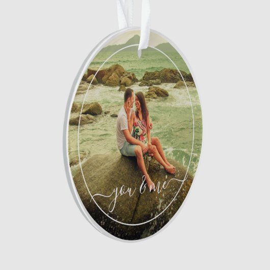 Schattig gelukkig u en ik in liefde classy elegant ornament (voorkant)