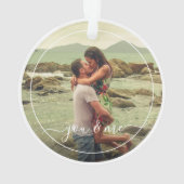 Schattig gelukkig u en ik in liefde classy elegant ornament (achterkant)