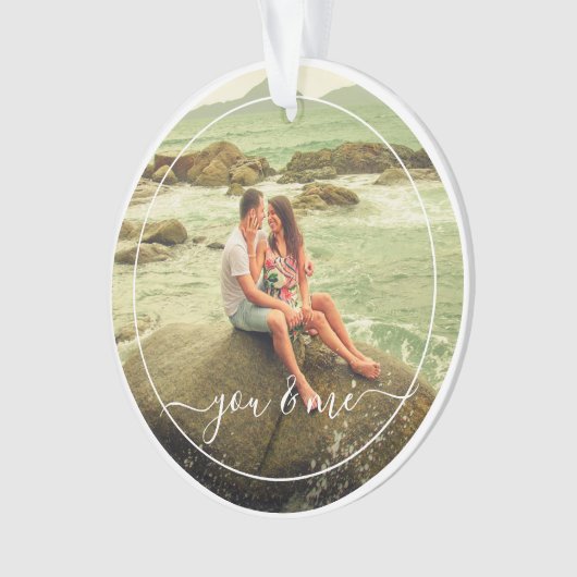 Schattig gelukkig u en ik in liefde classy elegant ornament (voorkant)